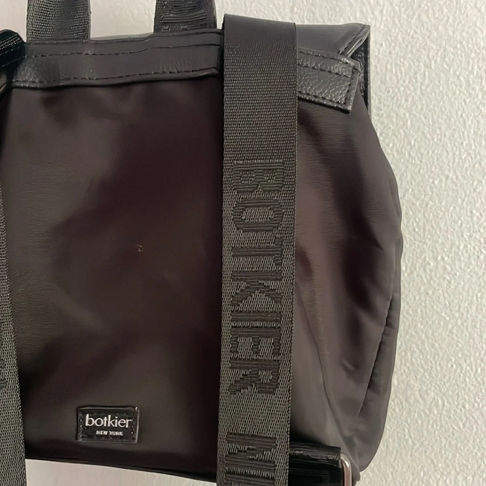 Botkier Mini Nylon and Leather Black Backpack
